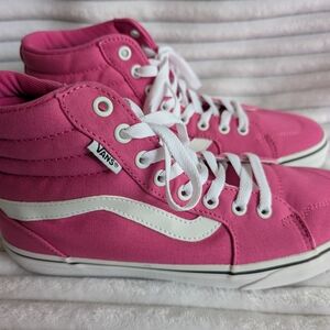 Vans Pink High Top Sneakers Women's 9